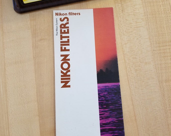 The Nikon System, Nikon Filters Color Brochure - 35mm Cameras - 1978 - Multi-page Fold Out  - Mint Condition