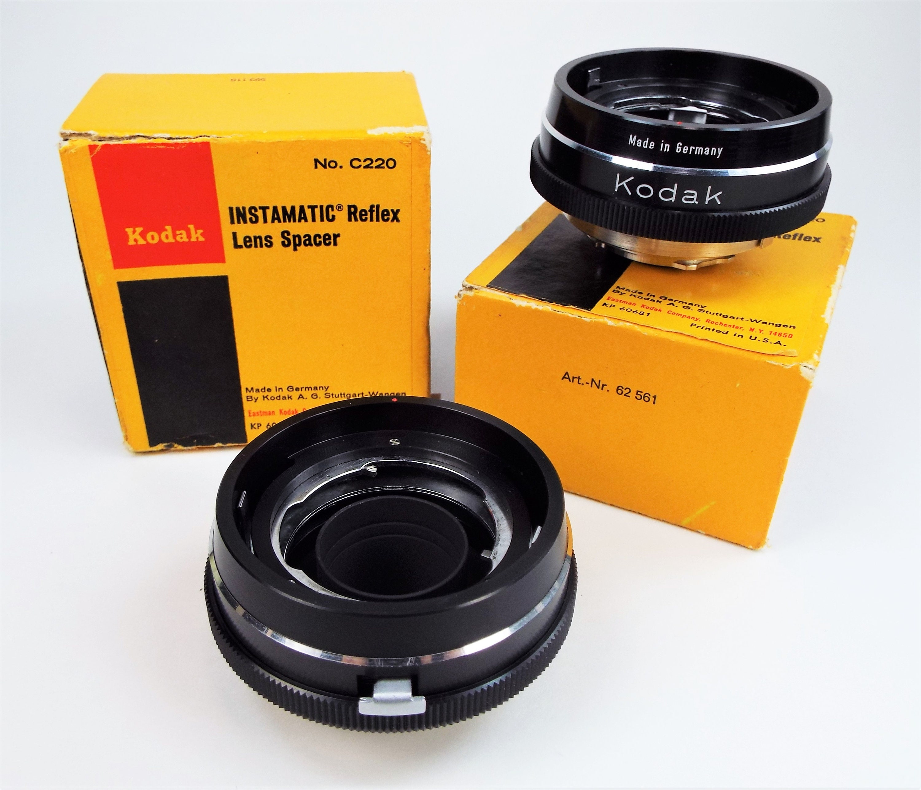 Kodak Instamatic and Retina Reflex Lens Spacers NOS with the