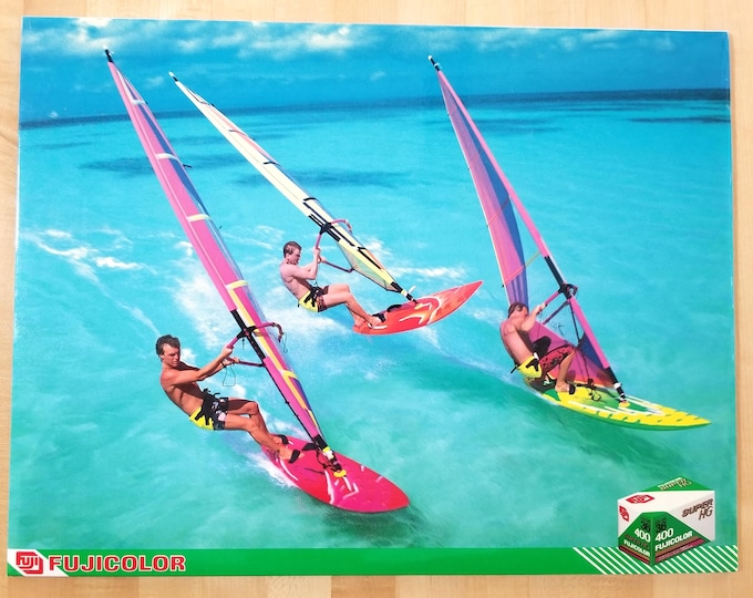 Large Fujifilm Fujicolor Camera Dealer Advertising Display Sign from 1990