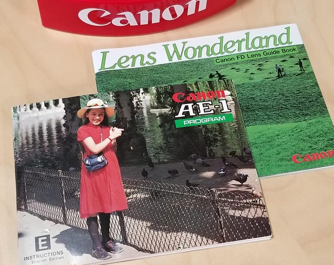 Canon AE-1 Program 35mm SLR Film Camera Instruction Books - 1985 - Original, Not a Copy - 86 Pages - English Edition - Mint Condition
