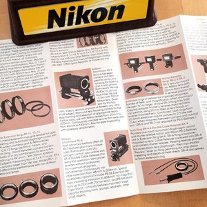 The Nikon Close-Up System Full Color Brochure - Macro Photography - 35mm Cameras - 1981 - Multi-page Fold Out  - Mint Condition