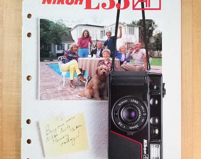 Nikon L35AF 35mm Film Camera Full Color Brochure - Pikaichi - Rangefinder Camera - 8 pages - 8.25 x 11 inches