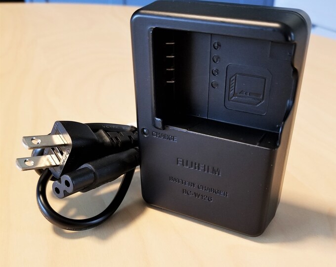 Fujifilm Battery Charger BC-W126 w/ Power Cord - Fully Working - for Fujifilm Lithium Ion Battery NP-W126 - X-T2, X-T3, X-Pro1, X-T30