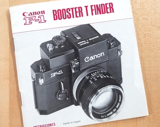 Original Canon F-1 Booster T Finder Instruction Booklet - 23 Pages - Not a Copy - From 1971