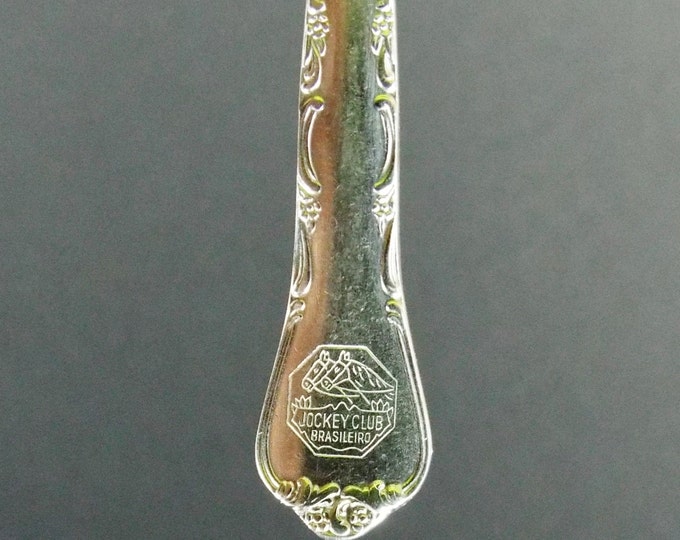 Ultra Rare Vintage Jockey Club Brasileiro c1955 Demitasse Spoon - Marked Hercules Inox - Made in Brazil - Collectible and a Great Gift