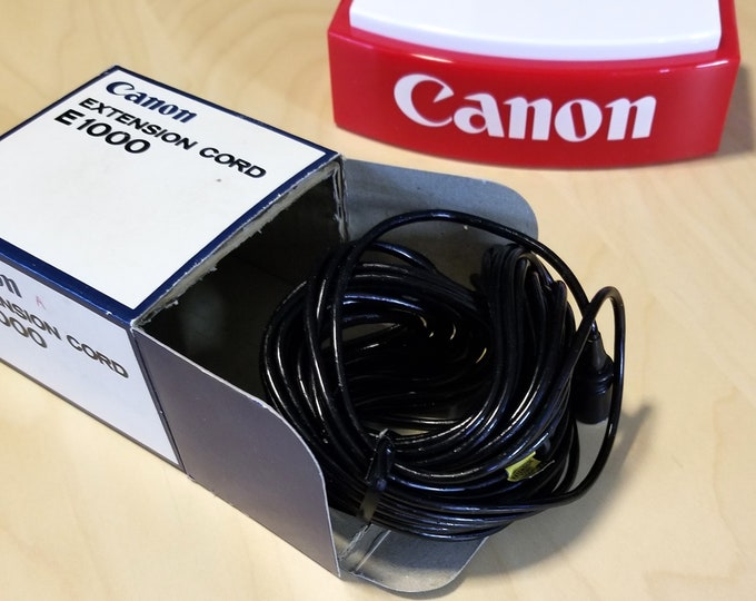 Canon Extension Cord E1000 / 10-meter Extension Cord for the Canon Motor Drive MF & Canon F-1 35mm Camera - w/ Original Box, Tested, Working