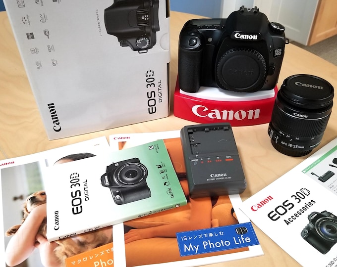 Canon EOS 30D 8.2MP Digital SLR w/ Canon EF-S 18-55mm Zoom Lens Set - Fully Tested