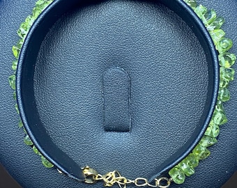 Natural Peridot Gemstone Bracelet: Healing Crystal Jewelry