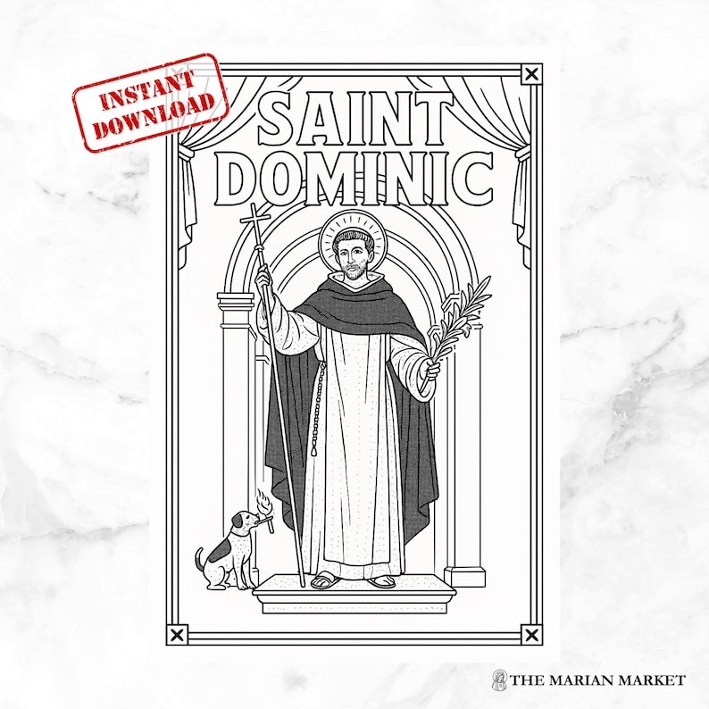 Catholic Coloring Page - Saint Dominic - Catholic Saints - PDF ...