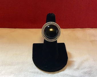 Onyx Adjustable Ring