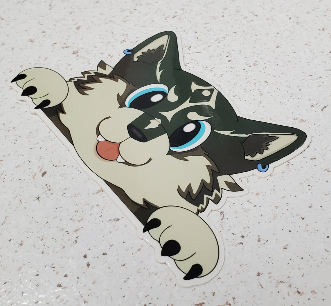 Wolf Link Peeker Decal Sticker Legend of Zelda Sticker Etsy