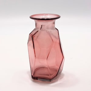 Small Glass Vase Pink  |  100% RECYCLED GLASS  |  16cm Pink  |  Eco-friendly Gift