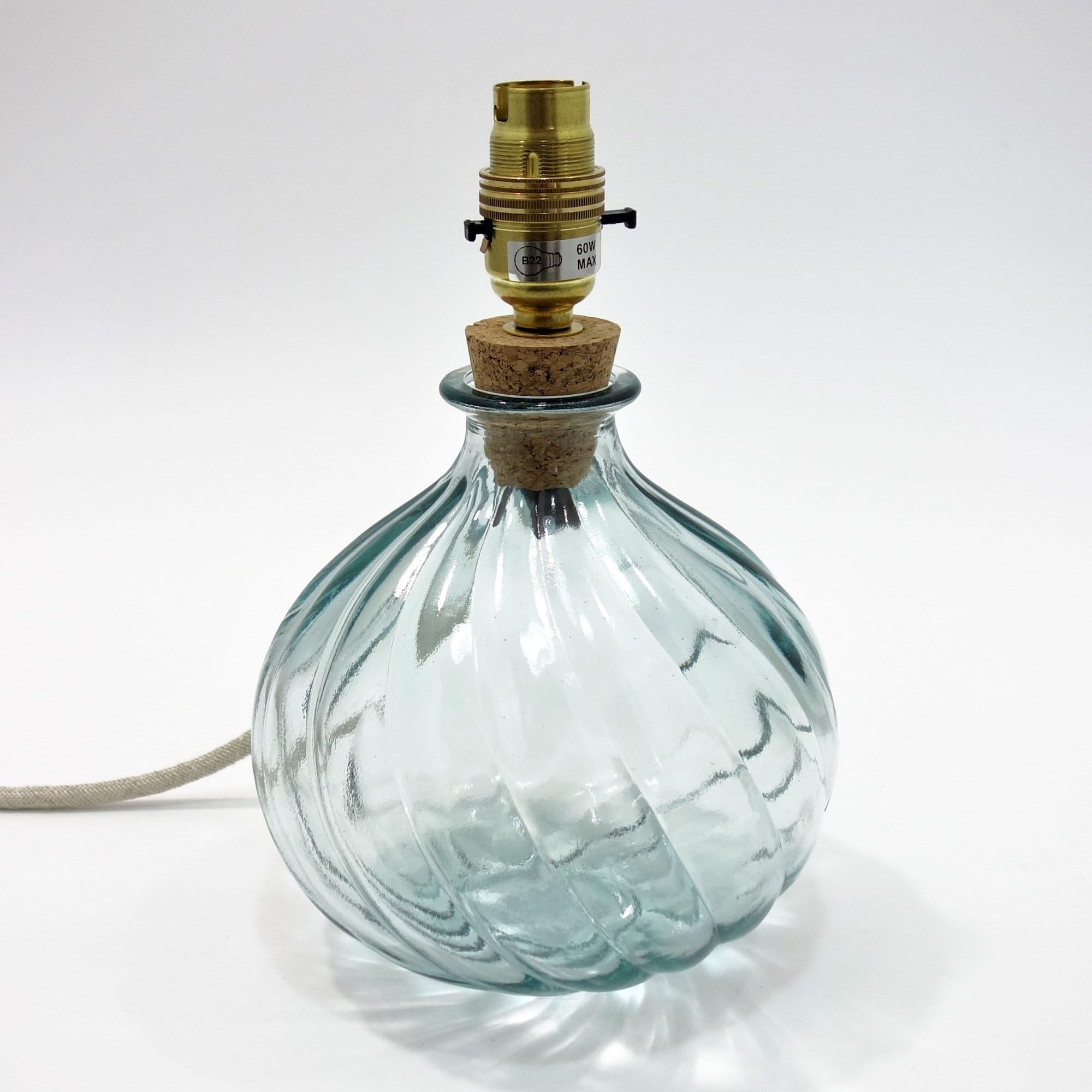 Recycled glass on sale lamp base