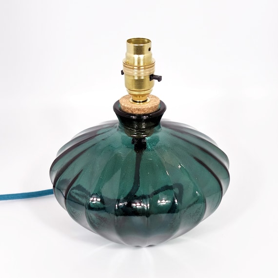 Small Glass Lamp Base RECYCLED GLASS 16 Flex Colours Teal Blue 20cm Glass Table Lamp Eco friendly Mothers Day Gift Etsy