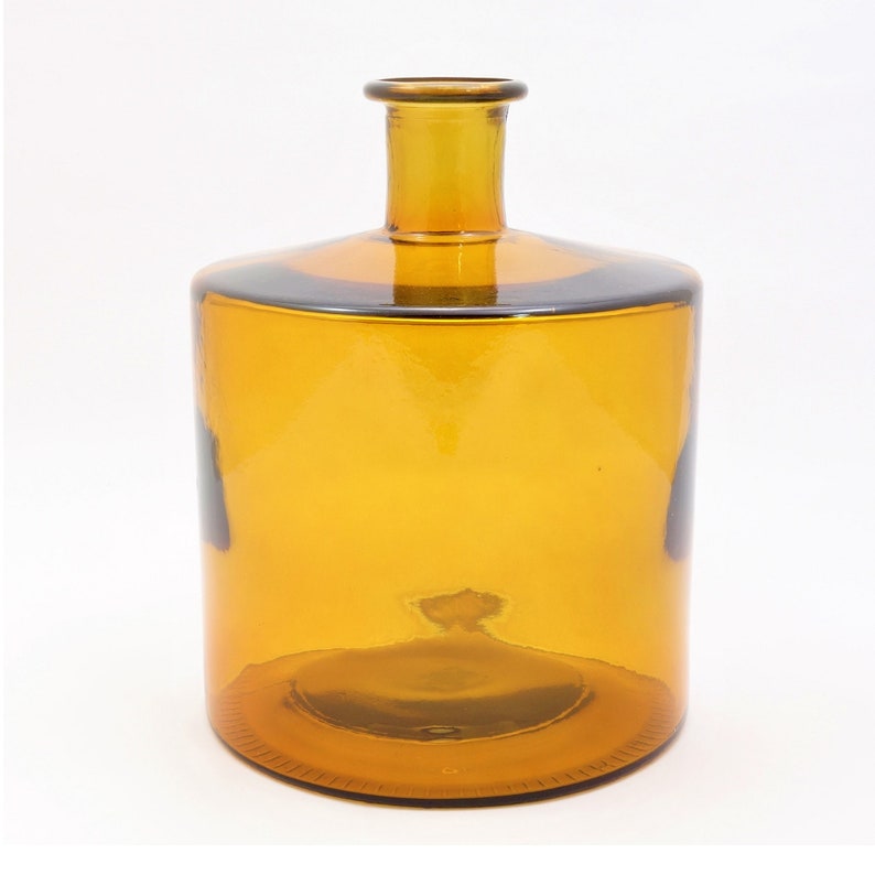 RECYCLED GLASS Vase Pink 26cm Bottle Vase Ecofriendly Etsy