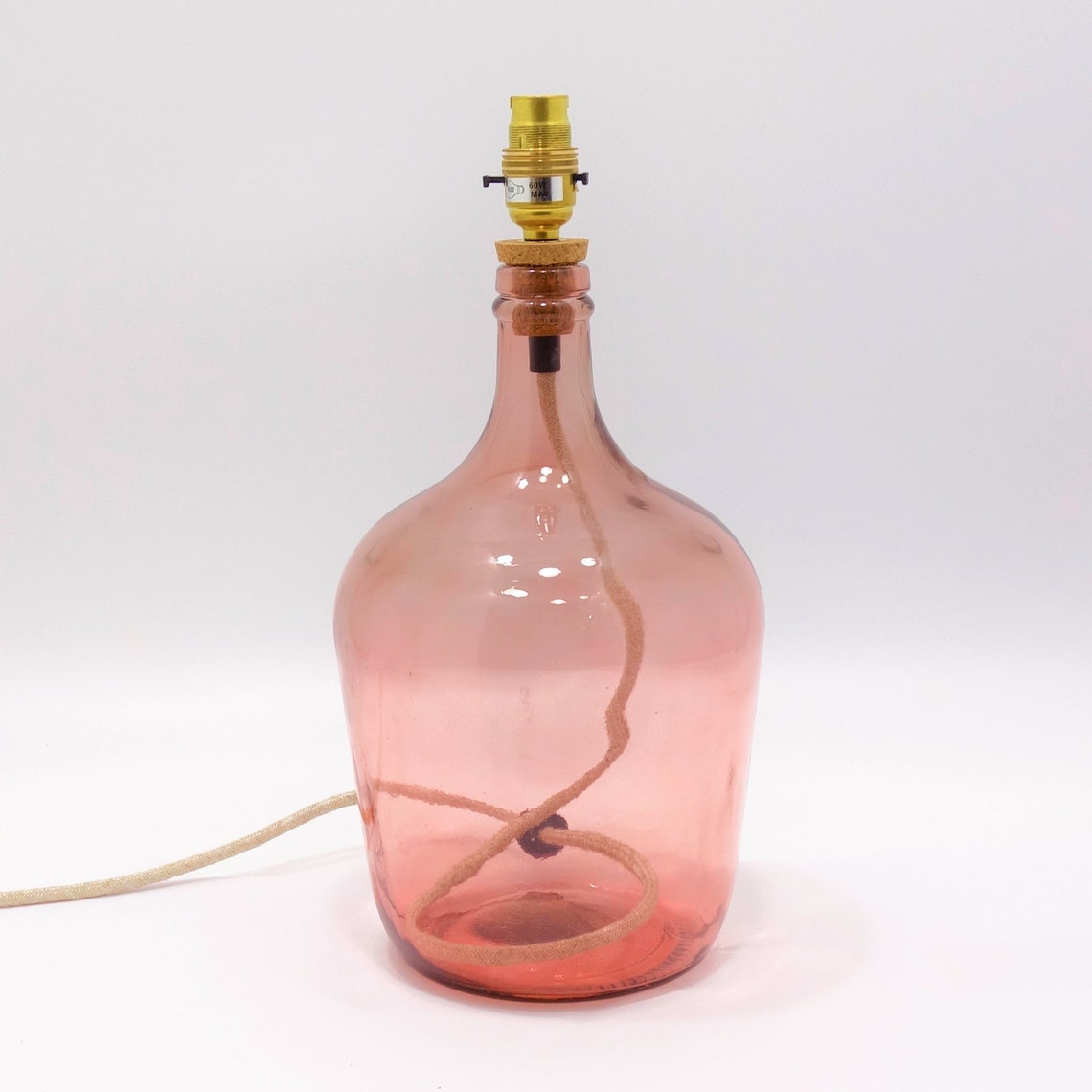 Blue Glass Lamp Base RECYCLED GLASS 15 Flex Colours Dark Etsy