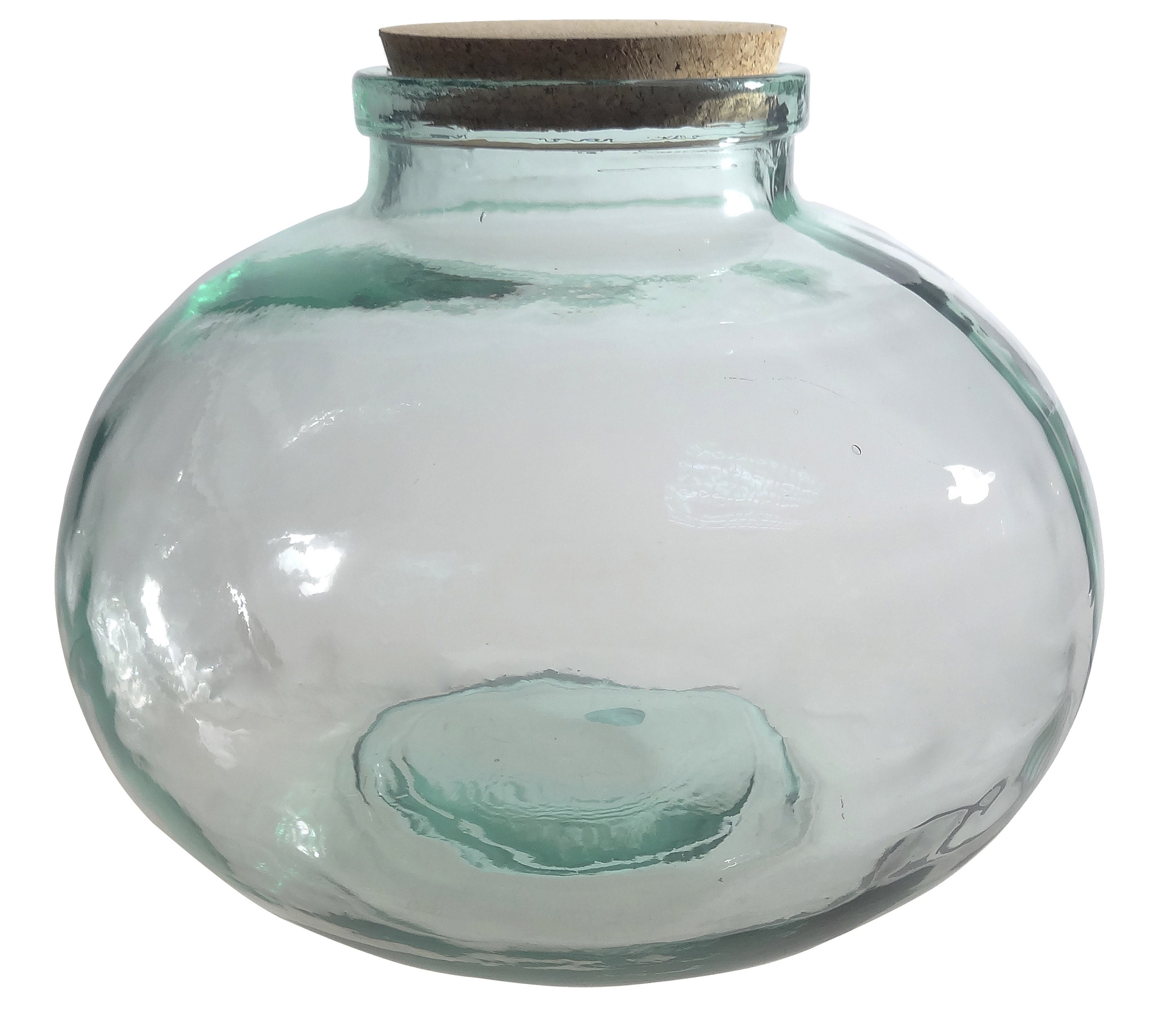 European Recycled Glass Jar, Natural Décor