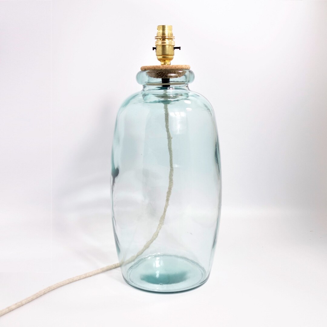 Recycled Glass Lamp Base Clear 16 Flex Colours 41cm Tall Etsy UK