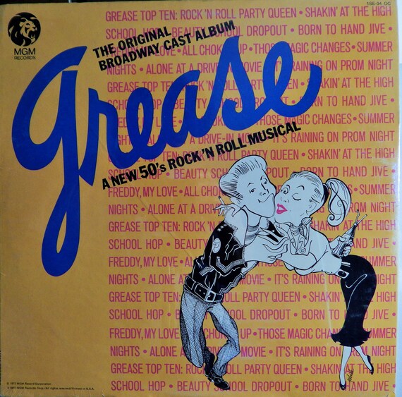 GREASE 1972 Music Jim Jacobs & Warren Casey 12 Mint Etsy