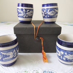 Blue and White Tea cups Made in India