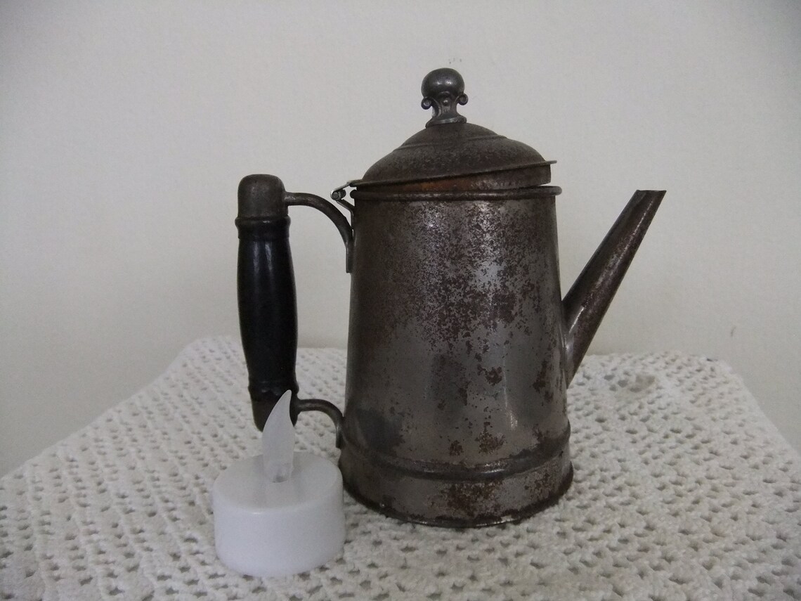 Manning & Bowman Co Copper Coffee Pot Silver Chocolate Pot Etsy