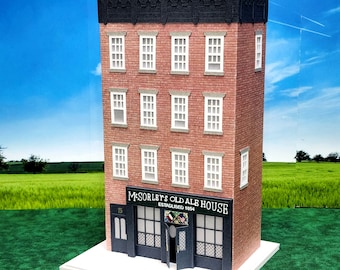 Old Ale House: SVG/DXF/Studio3 Miniature Putz Building Pattern