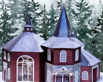 Santa's Workshop: SVG/DXF/Studio3 Miniature Putz Building Pattern