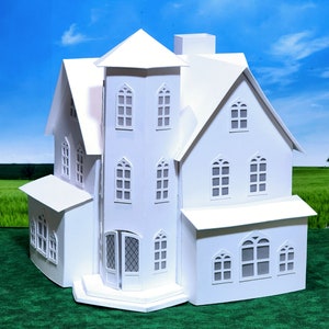 Villa Torre: Pre-Cut House Kit to make your own Miniature Putz Style Holiday Village - Available in 4 Sizes