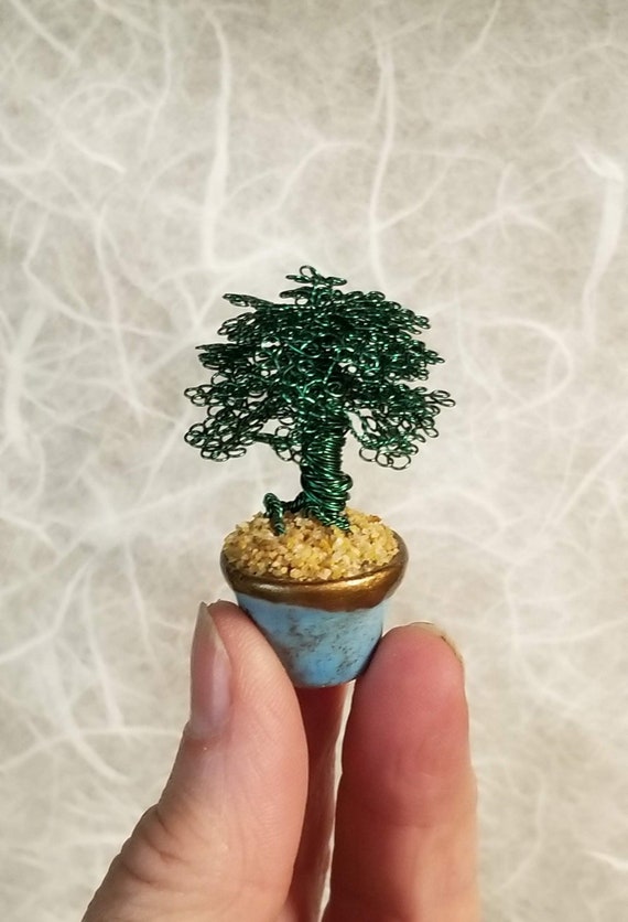 Hokidachi Miniature Wire Bonsai Tree Etsy Singapore
