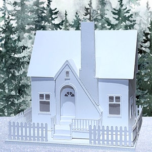 Ivy Cottage: Pre-Cut House Kit to make your own Miniature Putz Style Holiday Village - Available in 4 Sizes