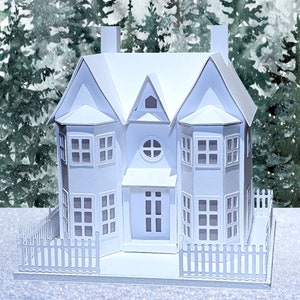 Winterberry Manor: Pre-Cut House Kit to make your own Miniature Putz Style Holiday Village - Available in 4 Sizes