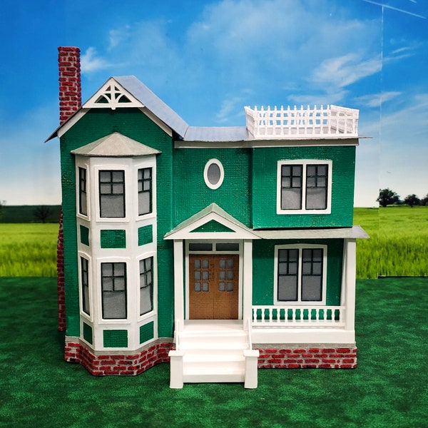 Brookside Manor: SVG/DXF Miniature Putz House Pattern