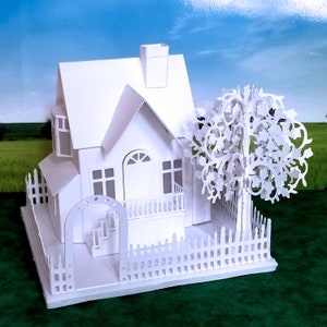 Auntie B's House: Pre-Cut House Kit to make your own Miniature Putz Style Holiday Village - Available in 4 Sizes