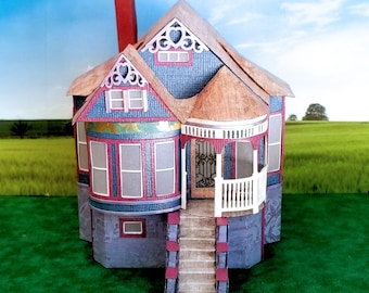 Victorian Painted Lady: SVG/DXF/Studio3 Miniature Putz House Pattern