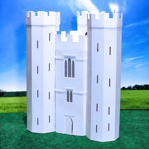 Hiorne Tower: Pre-Cut Castle Kit to make your own Miniature Putz Style Holiday Village - Available in 4 Sizes