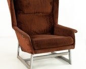 Adrian Pearsall Mid Century Brown Lounge Chair - mcm