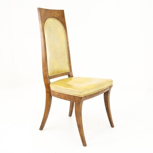 Mastercraft Mid Century Burlwood Dining Chairs Set of 6 mcm image 7