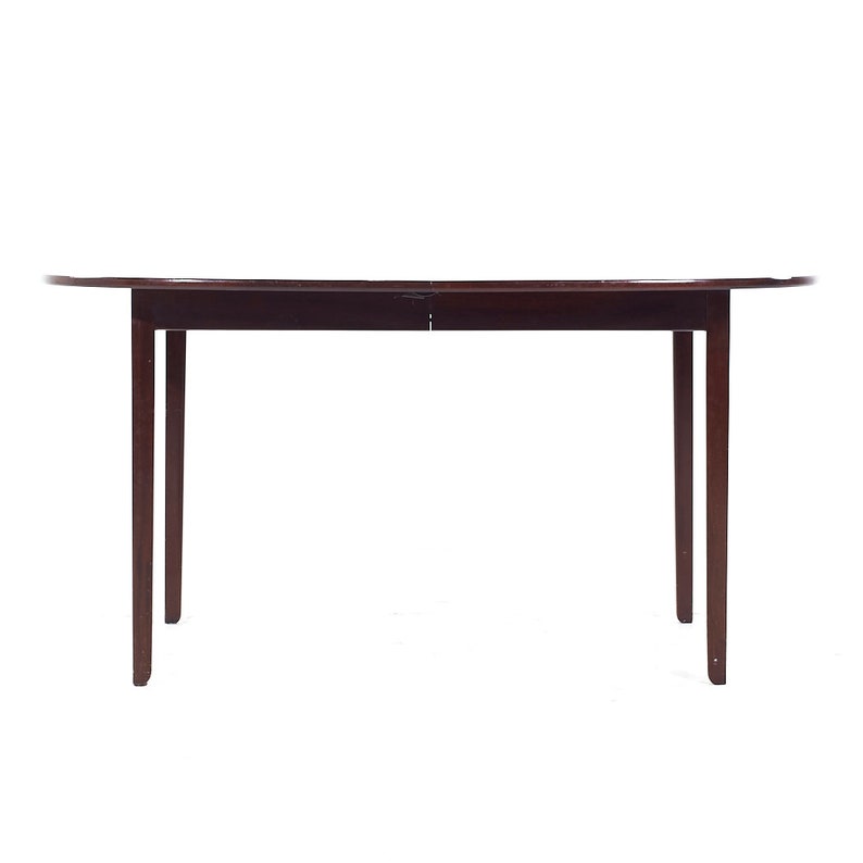 Ole Wanscher Mid Century Danish Rosewood Expanding Dining Table with 2 Leaves mcm image 2