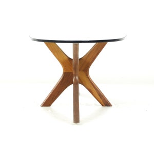 Adrian Pearsall Mid Century Walnut and Glass Jacks Coffee Table mcm image 5