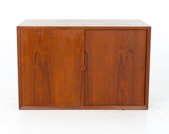 Cado Mid Century Teak Sliding Door Wall Unit Box - mcm