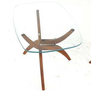 Forest Wilson Mid Century Walnut Side Tables Pair mcm image 9