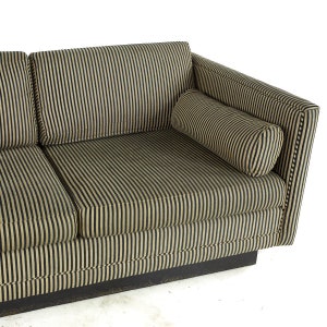 Milo Baughman Style Mid Century Rosewood Case Sofa mcm image 9