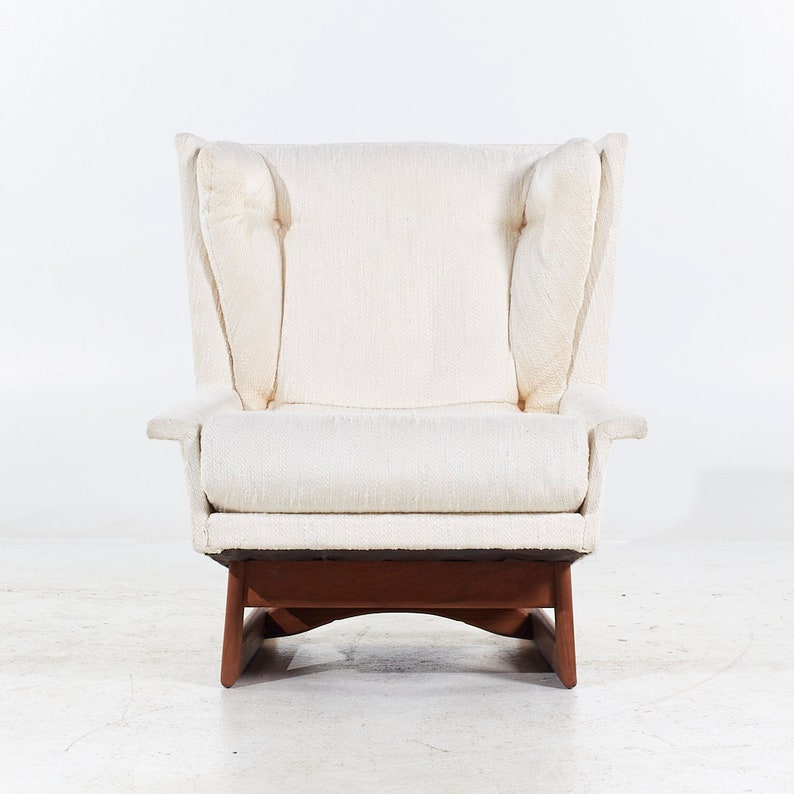 Adrian Pearsall for Craft Associates Mid Century Walnut Wingback Chair mcm image 2