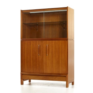John Keal for Brown Saltman Mid Century Bleached Mahogany Buffet and Hutch mcm image 3