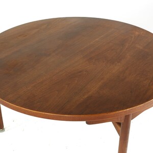 Jens Risom Mid Century Dining Table Walnut with 3 Legs mcm image 7