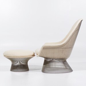 Warren Platner for Knoll Mid Century Easy Lounge Chair and Ottoman mcm image 5