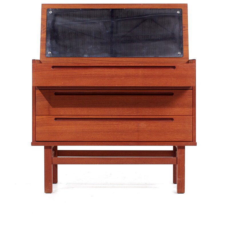 Nils Jonsson for Torring Møbelfabrik Mid Century Teak Vanity Dresser mcm image 5