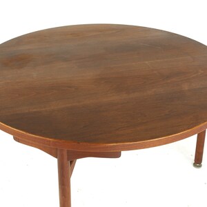 Jens Risom Mid Century Dining Table Walnut with 3 Legs mcm image 6