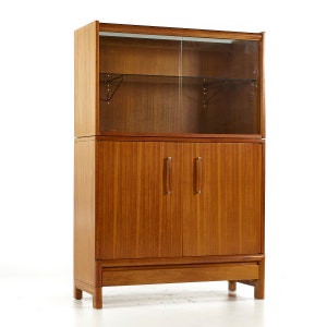 John Keal for Brown Saltman Mid Century Bleached Mahogany Buffet and Hutch mcm image 1