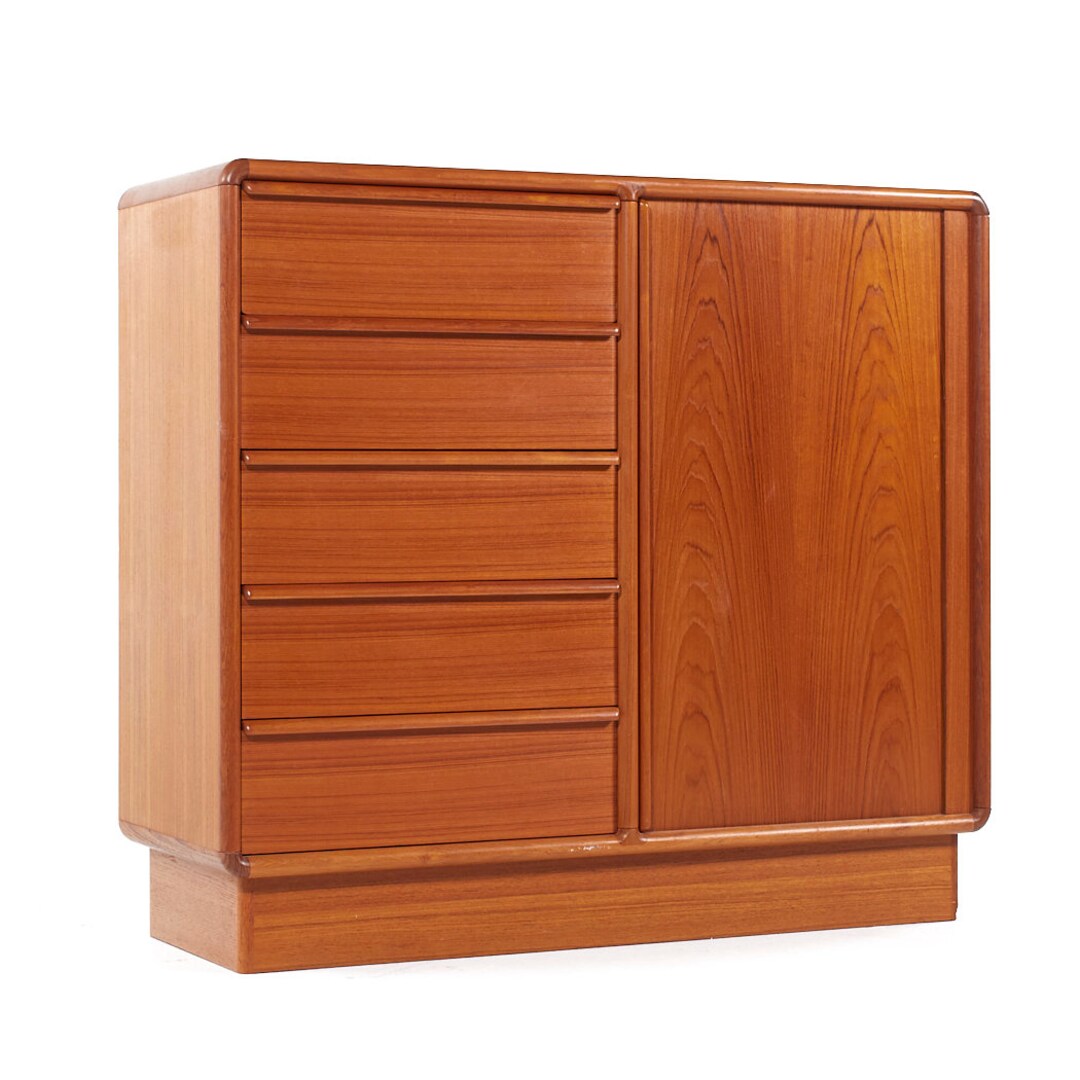 Kibaek Mobelfabrik Mid Century Danish Teak Gentlemans Chest Armoire Dresser Mcm Etsy